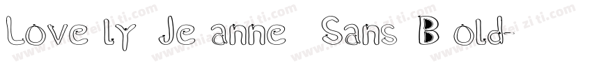 Lovely Jeanne Sans Bold字体转换